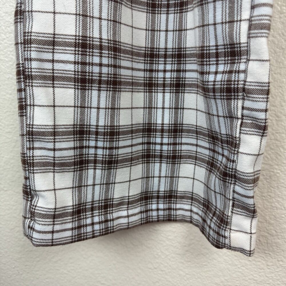 Hollister Ultra High Rise Vintage Baggy Pants Plaid Flannel Brown 13S W31 - Picture 7 of 16